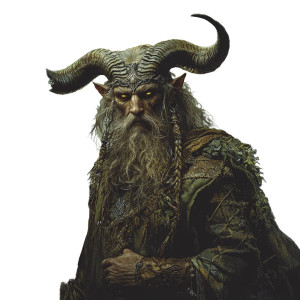 Mystical Satyr Druid Vinyl Car Decal Sticker – Waterproof & UV-Resistant 8"