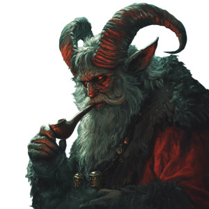 Dark Krampus Demon Vinyl Car Decal Sticker – Waterproof & UV-Resistant 8"