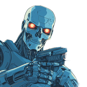 T-1000 Terminator Vinyl Car Decal Sticker – Waterproof & UV-Resistant 8"