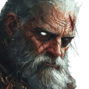 Old Warrior V2 Vinyl Car Decal Sticker – Waterproof & UV-Resistant 8"