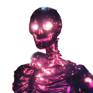 Dark Skeleton Aura Vinyl Car Decal Sticker – Waterproof & UV-Resistant 8"