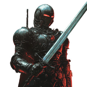Robot Knight Vinyl Car Decal Sticker – Waterproof & UV-Resistant 8" Robot Knight Vinyl Car Decal Sticker – Waterproof & UV-Resistant 8"