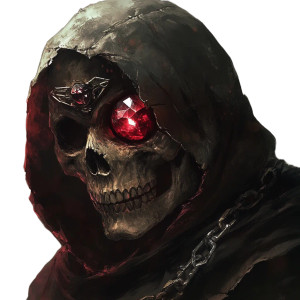 Gem-Eyed Skeleton Vinyl Car Decal Sticker – Waterproof & UV-Resistant 8"