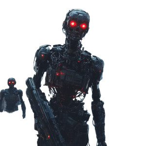 Marching Robot Warriors Vinyl Car Decal Sticker – Waterproof & UV-Resistant 8"