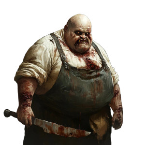 Fat Zombie Butcher Vinyl Car Decal Sticker – Waterproof & UV-Resistant 8"