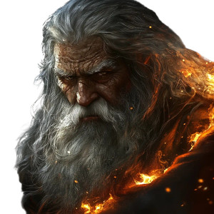 Fire Cleric Dwarf Vinyl Car Decal Sticker – Waterproof & UV-Resistant 8"