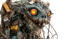 Trash Sea Monster Vinyl Car Decal Sticker – Waterproof & UV-Resistant 8"