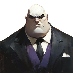 Kingpin Portrait Vinyl Car Decal Sticker – Waterproof & UV-Resistant 8"