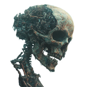 Metal Skull Vinyl Car Decal Sticker – Waterproof & UV-Resistant 8"