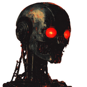 Retro Robot Head Vinyl Car Decal Sticker – Waterproof & UV-Resistant 8"