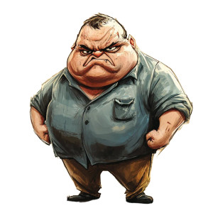 Angry Fat Man Vinyl Car Decal Sticker – Waterproof & UV-Resistant 8" Angry Fat Man Vinyl Car Decal Sticker – Waterproof & UV-Resistant 8"