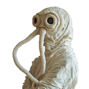 Tapeworm Costume Vinyl Car Decal Sticker – Waterproof & UV-Resistant 8"