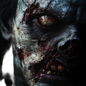 Zombie Face Close-Up Vinyl Car Decal Sticker – Waterproof & UV-Resistant 8"