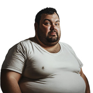 Obese Male Portrait Vinyl Car Decal Sticker – Waterproof & UV-Resistant 8" Obese Male Portrait Vinyl Car Decal Sticker – Waterproof & UV-Resistant 8"