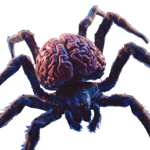 Tarantula Mind Control Vinyl Car Decal Sticker – Waterproof & UV-Resistant 8"