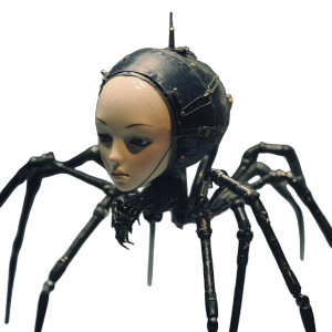 Spider Doll Head Vinyl Car Decal Sticker – Waterproof & UV-Resistant 8"