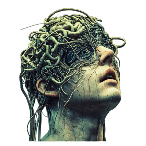 Techno-Brain Control Vinyl Car Decal Sticker – Waterproof & UV-Resistant 8"