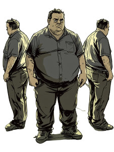 Stocky Comic Character Vinyl Car Decal Sticker – Waterproof & UV-Resistant 8"