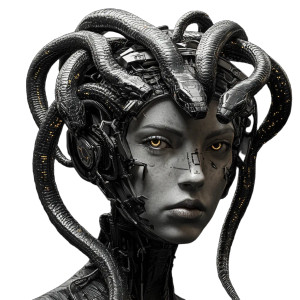 Cybernetic Medusa Vinyl Car Decal Sticker – Waterproof & UV-Resistant 8" Cybernetic Medusa Vinyl Car Decal Sticker – Waterproof & UV-Resistant 8"