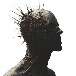 Spiked Human Vinyl Car Decal Sticker – Waterproof & UV-Resistant 8"