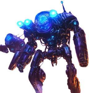 Biomechanical Armed Robots Vinyl Car Decal Sticker – Waterproof & UV-Resistant 8"