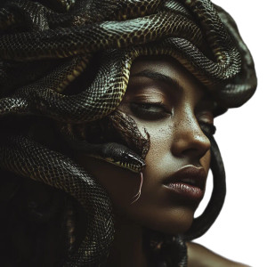 Evil Medusa Portrait V2 Vinyl Car Decal Sticker – Waterproof & UV-Resistant 8"