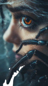 Scary Spider Queen Vinyl Car Decal Sticker – Waterproof & UV-Resistant 8"