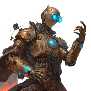 Bronze Arcane Automaton Vinyl Car Decal Sticker – Waterproof & UV-Resistant 8"