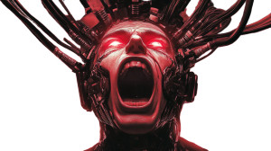 Screaming Cyborg Face Vinyl Car Decal Sticker – Waterproof & UV-Resistant 8"