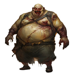 Fat Dnd Zombie Vinyl Car Decal Sticker – Waterproof & UV-Resistant 8"