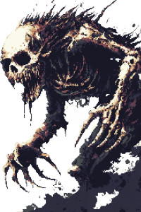 Skeletal Beast Combat Vinyl Car Decal Sticker – Waterproof & UV-Resistant 8"