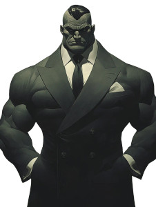 Muscular Ceo Portrait Vinyl Car Decal Sticker – Waterproof & UV-Resistant 8"