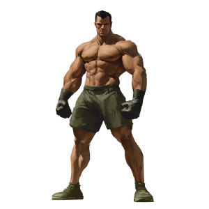 Strong Man V3 Vinyl Car Decal Sticker – Waterproof & UV-Resistant 8"