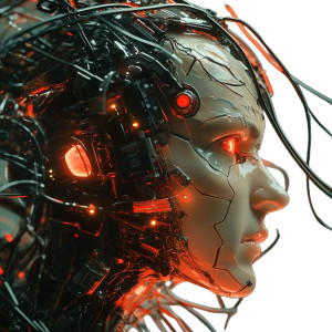 Hercules Cyborg Head Vinyl Car Decal Sticker – Waterproof & UV-Resistant 8"