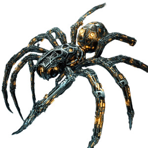 Mechanical Pattern Spider Vinyl Car Decal Sticker – Waterproof & UV-Resistant 8"