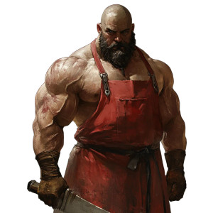 Strongman Butcher Vinyl Car Decal Sticker – Waterproof & UV-Resistant 8"