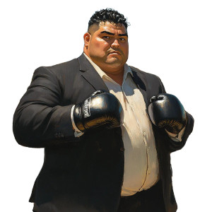 Boxing Suit Man Vinyl Car Decal Sticker – Waterproof & UV-Resistant 8"