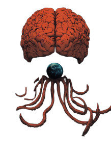 Giant Red Brain Vinyl Car Decal Sticker – Waterproof & UV-Resistant 8"