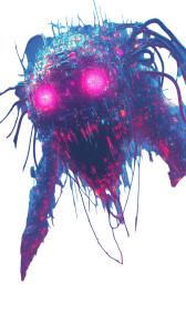 Glitch-Beast Over Cyberpunk Vinyl Car Decal Sticker – Waterproof & UV-Resistant 8"