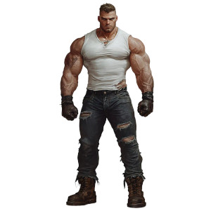Muscular Man V3 Vinyl Car Decal Sticker – Waterproof & UV-Resistant 8"