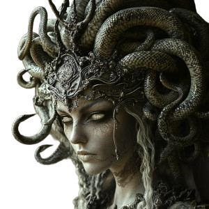 Pirate Medusa Queen Vinyl Car Decal Sticker – Waterproof & UV-Resistant 8"