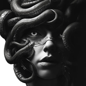 Horror Medusa Portrait Vinyl Car Decal Sticker – Waterproof & UV-Resistant 8"