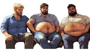 Three Men On Sofa Vinyl Car Decal Sticker – Waterproof & UV-Resistant 8"