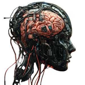 Cyborg Brain Schematics Vinyl Car Decal Sticker – Waterproof & UV-Resistant 8"