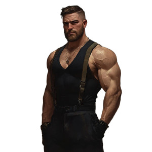 Fantasy Interrogator Portrait Vinyl Car Decal Sticker – Waterproof & UV-Resistant 8"