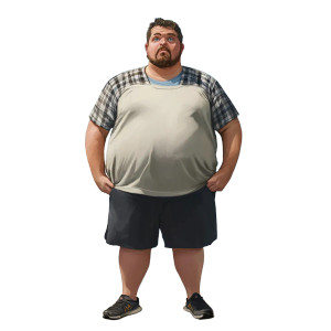 Bold Fat Guy Vinyl Car Decal Sticker – Waterproof & UV-Resistant 8"