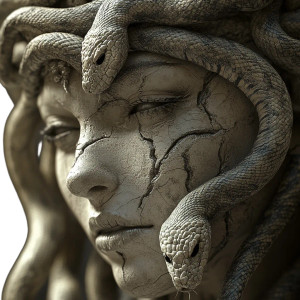 Medusa Close-Up Vinyl Car Decal Sticker – Waterproof & UV-Resistant 8"