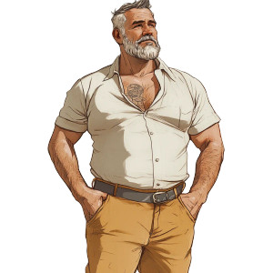 Dad Bod Drawing Vinyl Car Decal Sticker – Waterproof & UV-Resistant 8"