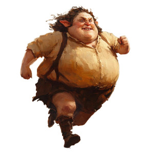 Three-Legged Hobbit Vinyl Car Decal Sticker – Waterproof & UV-Resistant 8"