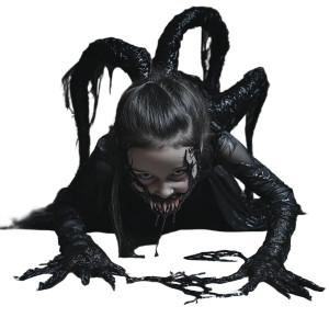 Venom-Possessed Girl Vinyl Car Decal Sticker – Waterproof & UV-Resistant 8"